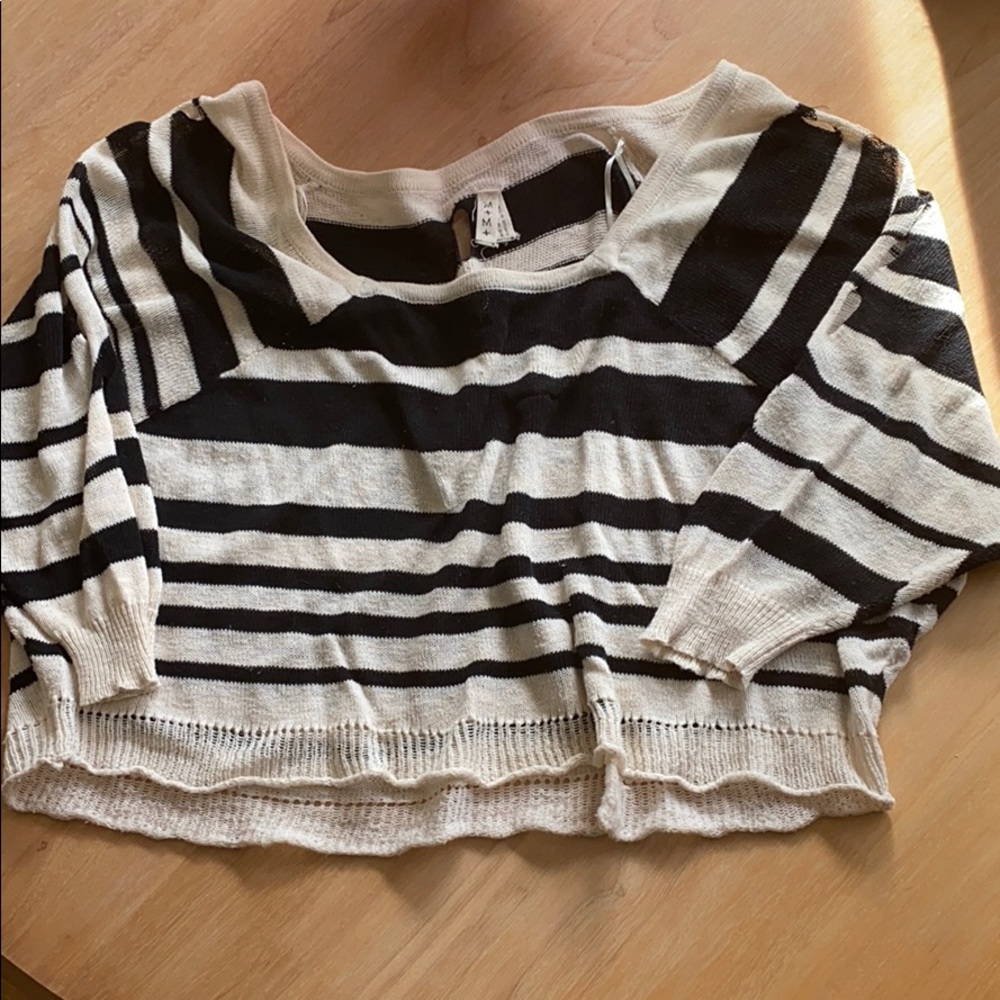 Cropped off the shoulder sweater